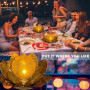 ORHOMELIFE Lampe Solaire Exterieur Lotus Décoration de Jardin Deco Jardin Exterieur Lumière Chaude Jardin Lampe Solaire LED pour