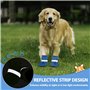 CUVZORA 4 Chaussures pour Chien d'Été en Maille Respirante - Anti-Dérapantes avec Bandes Réfléchissantes, Léger et Confortable p