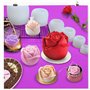 N-D Bougie Moule Bougie Moule Silicone Moules 3D Rose Fleur Moule - 3 Pcs Fleurs Silicone Savon Moule DIY Bougies Moule Manuel S