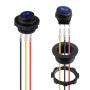 HUAREW bleu rond LED interrupteur à bascule boîtier étanche 3 broches 12V20A pour/voiture/Yacht/rénovation d'appareils ménagers