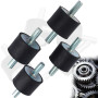 Mikqky 4 Pièces M8 30 x 30 Isolateur En Caoutchouc Anti-Vibration