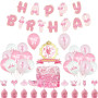 Déco d'Anniversaire Ballerine Ballons Anniversaire Ballet Décoration Gateau Anniversaire Ballerine Bannière Joyeux Anniversaire