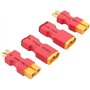 RUIZHI 4 Pièces XT60 Femelle à Mâle Deans T Connecteur Adaptateur sans Fils RC LiPo Connecteurs de Batterie