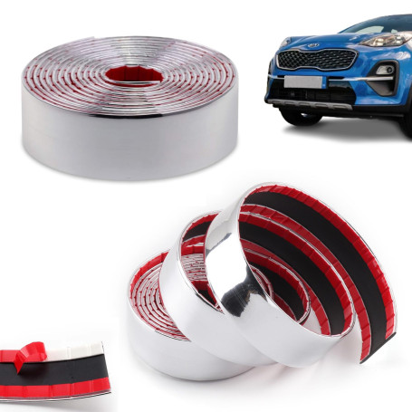 DJFOG 1 Bandes Décoratives Chromées - Auto-adhésives & Flexibles