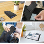 Porte Cartes de Visite pour 240 Cartes, Carnet de Cartes de Visite Polyvalent, Porte-Cartes de Visite en Cuir Synthétique, avec 