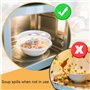 2 Pièces Cloche Micro Onde 25 cm et 17 cm, 2 Tailles de Cloche Micro-Ondes pour Cuisine, Couvre Assiette Micro-Ondes avec Aérati