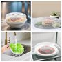 2 Pièces Cloche Micro Onde 25 cm et 17 cm, 2 Tailles de Cloche Micro-Ondes pour Cuisine, Couvre Assiette Micro-Ondes avec Aérati