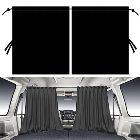 YOYEAH Rideaux Séparateurs Voiture Pare-Soleil 140x80cm Rideau de Voiture Amovible pour Brise-Vue Fenêtre Arrière Rideau Séparat