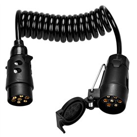 MINSHUXI Prise Remorque 7 Broches 12V, Faisceau Remorque 7 Broches à 7 Broches 2m, Adaptateur Prise Remorque pour Camion RV Cara MINSHUXI Prise Remorque 7 Broches 12V