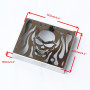 Couvercle de grille de radiateur Skull en acier inoxydable chromé et lames de protection de grille de carénage pour Kawasaki Vul