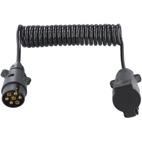 MINSHUXI Câble d'extension en spirale 7 broches de 3 m - Câble de remorque - Adaptateur de câble spirale - Pour voiture, remorqu MINSHUXI Câble d'extension en spirale 7 broches de 3 m - Câble de remorque - Adaptateur de câble spirale - Pour voiture