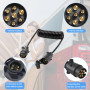 MINSHUXI Câble d'extension en spirale 7 broches de 3 m - Câble de remorque - Adaptateur de câble spirale - Pour voiture, remorqu