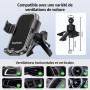 MANKIW Support Téléphone Voiture, Support Triangulaire pour Ventilation d'air De Voiture, Support Universel pour Intérieur De Vo