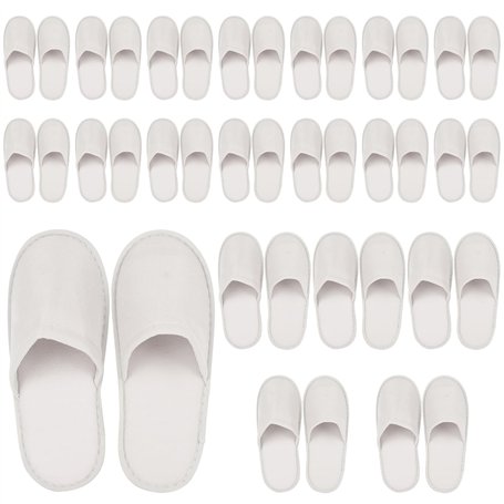 Lot de 20 paires de pantoufles en tissu éponge - Pour hôtel