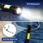 Lampe Torche LED Ultra Puissante -2Pcs 2000 Lumens Lampe Torche Rechargeable,IP65 Étanche Lampe Tactique,3 Modes lampe torche US