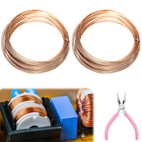 Lot de 2 fils de cuivre pur T2 de 10 m