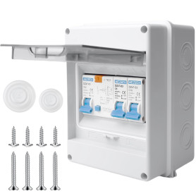 Coffret à fusibles en saillie IP65, petit tableau de distribution en saillie avec interrupteur fi AC 32A, coffret de distributio Coffret à fusibles en saillie IP65