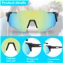 Lunettes de soleil de vélo : 3 pièces lunettes de soleil polarisées lunettes de sport pour femmes et hommes lunettes de protecti