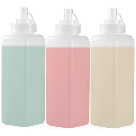 BAIFULAI Lot de 3 bouteilles à presser en plastique