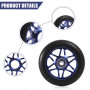 Lot de 2 roues de rechange pour trottinette Stunt - 100 mm - 88A - Avec roulements ABEC-9 - En alliage d'aluminium - Accessoires