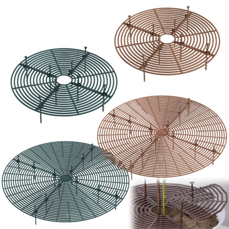 Lot de 4 grilles de pot de fleurs : protection des plantes chat grand 52 cm et 28 cm découpable protection des plantes pot de fl