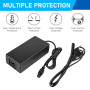 Cordon de Charge Hoverboard 42V 2A, 3 pôles AC Chargeur de Batterie pour Scooter, Chargeur de Batterie pour Scooter électrique, 