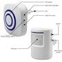 Alarme de passage sans fil, sonnette de magasin, système d'alarme sans fil avec 2 récepteurs électroniques plug-in, 1 détecteur 