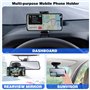 Hoembpn Support Téléphone Voiture Pince, Rotation 360°+180°, Utilisé pour Pare-Soleil et Tableau de Bord et Rétroviseur, Adapté 