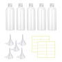 Lot de 5 flacons en plastique transparent de 100 ml