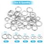 250 Pièces Kit de Anneaux Brisés Anneaux Fendus Anneau de Connexion de Leurre Aplatissant Connecteur des Leurres Pêche pour Pêch