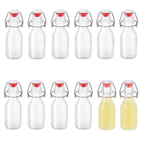 Lot de 12 Bouteille en Verre avec Bouchon Mécanique 100ml