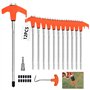FOYIOLRU 12 Pièces Piquets de Tente à Visser 20cm avec Foreur Hexagonal