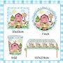 61 pièces bleu ferme thème vaisselle ferme animaux anniversaire vaisselle papier assiettes papier tasses serviettes nappes fête