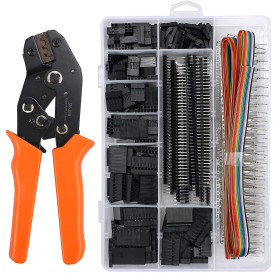 Lot de 1550 pinces à sertir Dupont 2,54 mm + broches à sertir + kit de câbles 1IDC - Pince à sertir pour 0,14 à 1 mm² Lot de 1550 pinces à sertir Dupont 2