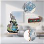 DCIDBEI 5D Diamant-Painting Objets de Décoration || Diamond Painting Loup et Cascade|| Tableau Diamant Statues Décoratives ||Cad