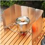 Gloryit 16 Plaques Pare-Vent Pliable Aluminium, Pare-Vent Rechaud Assiettes, Portable Pare-Vent de Camping, Pare-Brise de Campin