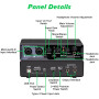 BOMGE Interface audio USB (24 bits/192 kHz) avec XLR, alimentation fantôme, surveillance directe, boucle arrière pour enregistre