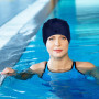 mizikuu 2 Pièces Bonnet de Bain, Bonnets de Bain pour Femme, Bonnets De Bain Plissés avec Élasticité Réglable, Bonnet De Natatio