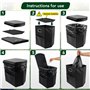 E EASTSTORM Toilette Portable Camping Car, Pot de Chambre Adulte, WC Portable, Toilette Seche Pliable avec Couvercle pour Campin