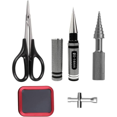 Outils de réparation RC 0-14 mm perforatrice poinçon poinçon clé cruciforme corps alésoir droit ensemble de ciseaux plateau magn