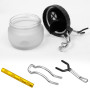 BLUESEABUY Nettoyage à Aérographe Kit Nettoyage Aérographe Outils Comprenant 1 Pot de Nettoyage pour Aérographe 5 Brosses en Nyl
