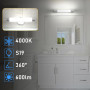 Bonlux Tube LED Linolite S19 7W 310mm Lampe Sall de Bain Toilettes 600lm Équivalent 60-65W 360 Degrés pour Éclairage de Miroir P