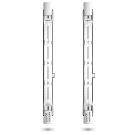 Bonlux 200W R7s 118mm Ampoule Halogène Linéaire, J118 Dimmable 3900lm Blanc Chaud 2800K Ampoule Halogène Crayon pour l’éclairage Bonlux 200W R7s 118mm Ampoule Halogène Linéaire
