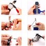 Lot de 147 outils de réparation de montre - Ensemble d'outils de barre à ressort - Outil de connexion de montre - Ouvre-dos - Ki