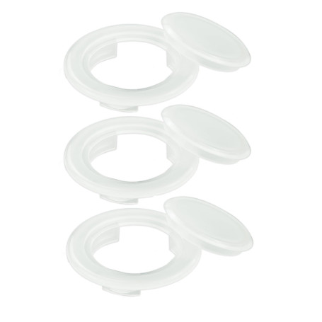 Lot de 3 anneaux pour parasol de table avec capuchon - Anneau pour parasol - Anneau de trou en plastique - Diamètre intérieur :