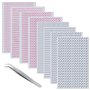 Lot de 3585 feuilles de strass autocollants rose clair mm pour décoration de bricolage