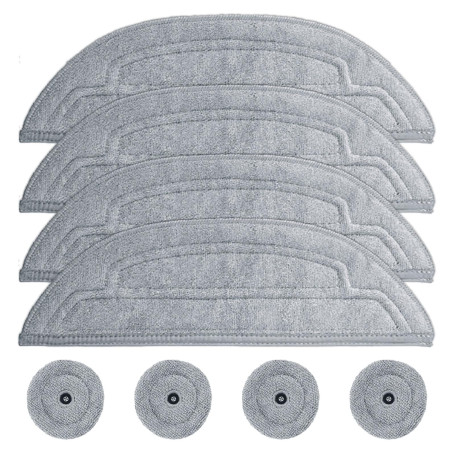 Druuzyl Lot de 4 Serpillères Microfibre pour Roborock S8 MaxV Ultra