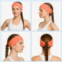 Bandeau Cheveux Femme 6 Pièces Bandeau Cheveux Femme Homme Unisexe Antidérapant, Sport Headband Large Élastique, Bandeaux Mode p