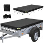 Bâche de Remorque 214 x 122 x 13 cm avec Corde de Bâche Bâche de Protection pour Remorque