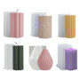 Silicone Bougie Set 6PCS Moule à Bougie Artisanale à La Main 3D Moules à Bougies Cylindriques DIY Moules pour Bougies Piliers Mo